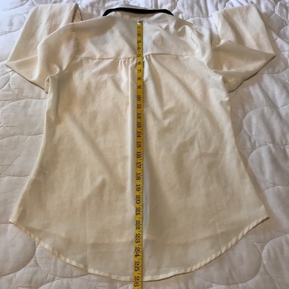 Papaya Ivory Long Sleeve Blouse Size S - Picture 8 of 9